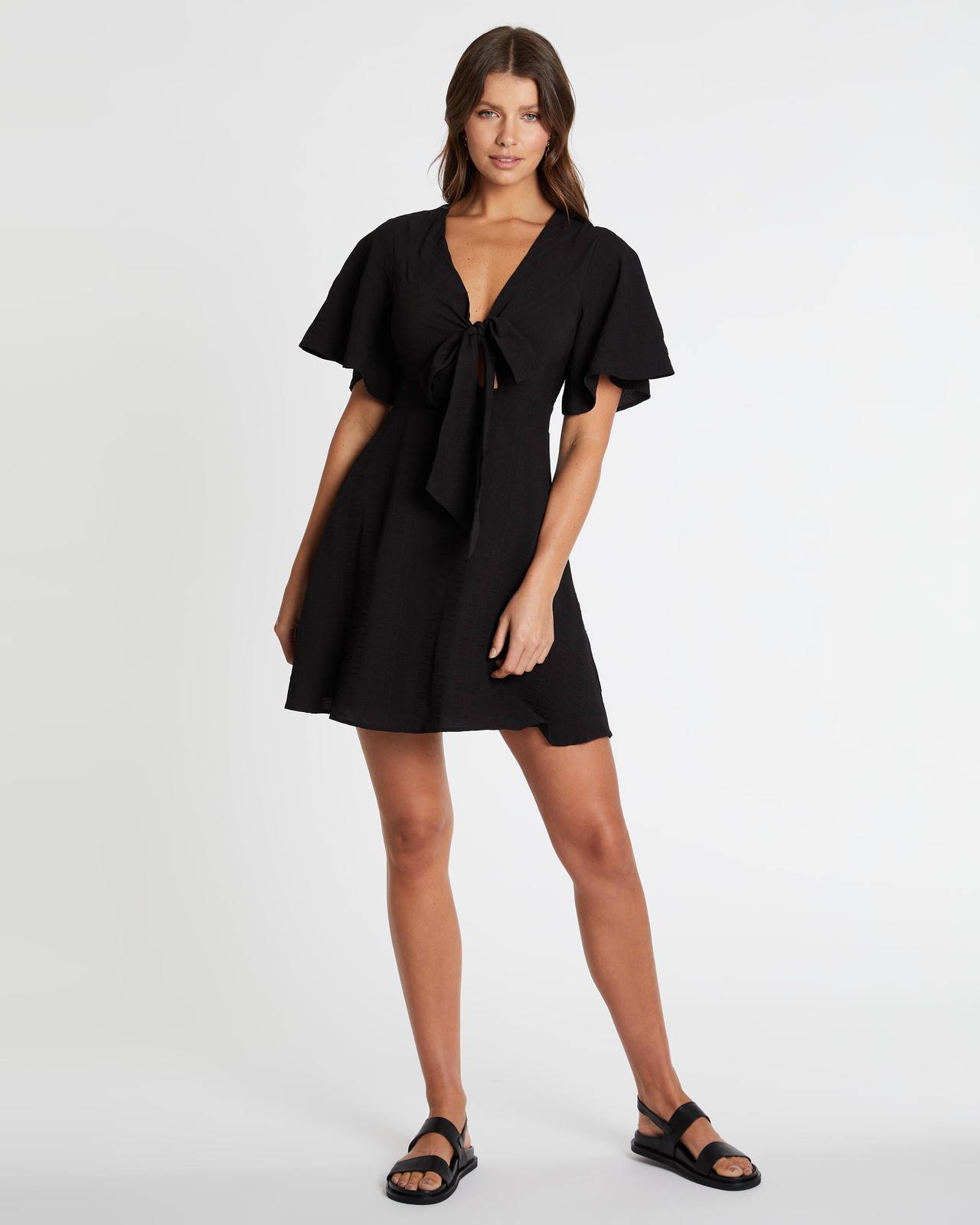 Millie Tie Front Mini Dress