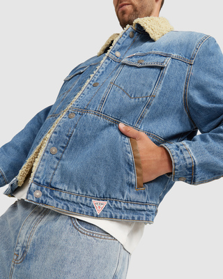 OLD GUESS Half Zip Anorak denime y2k