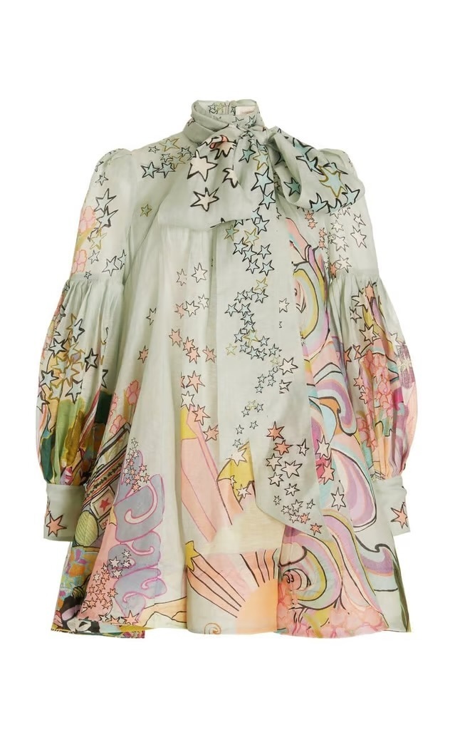 zimmermann concert silk mini dress Zimmermann - Concert embellished floral-print mini dress