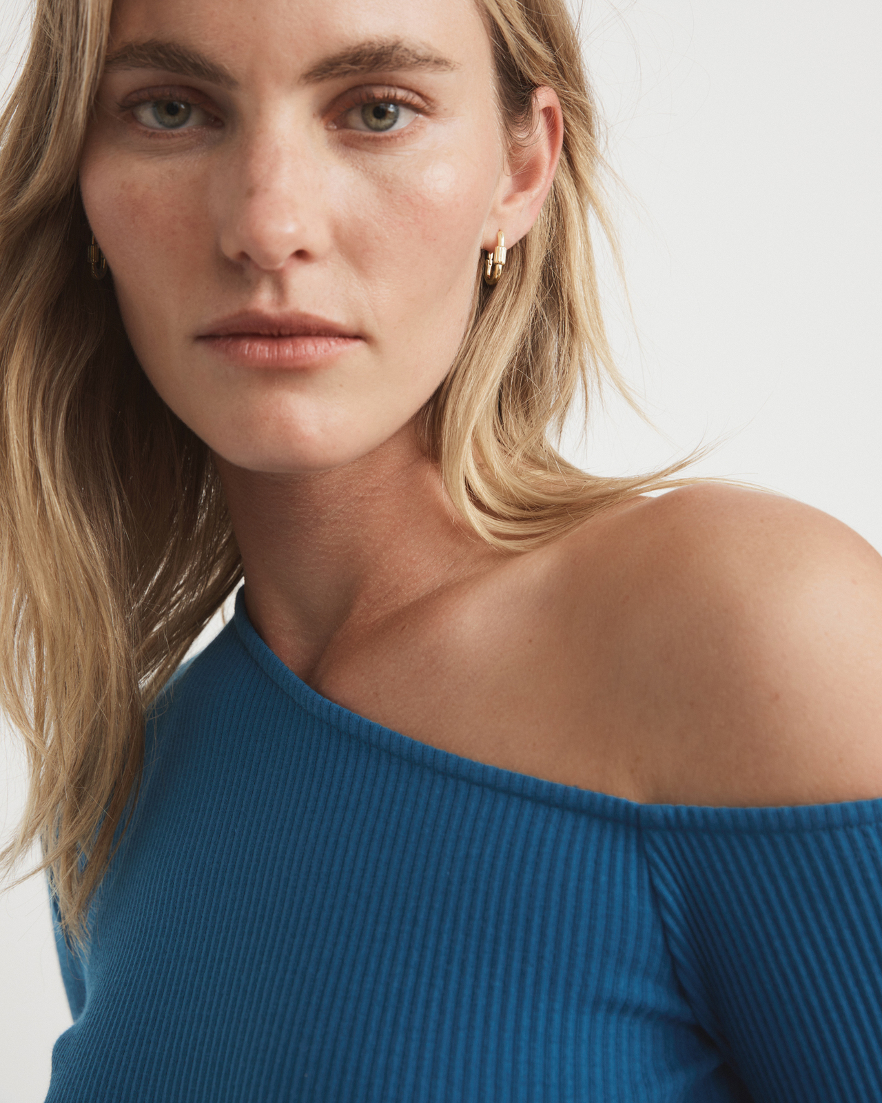 Cotton Rib Asymmetric Top