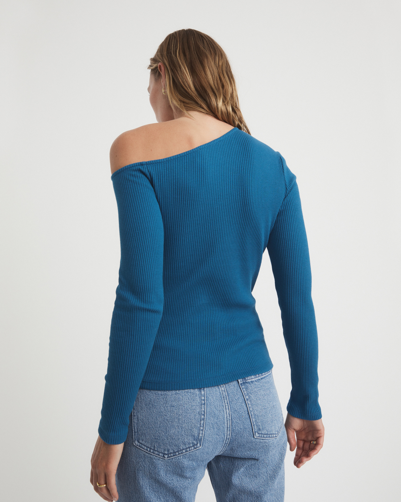 Cotton Rib Asymmetric Top