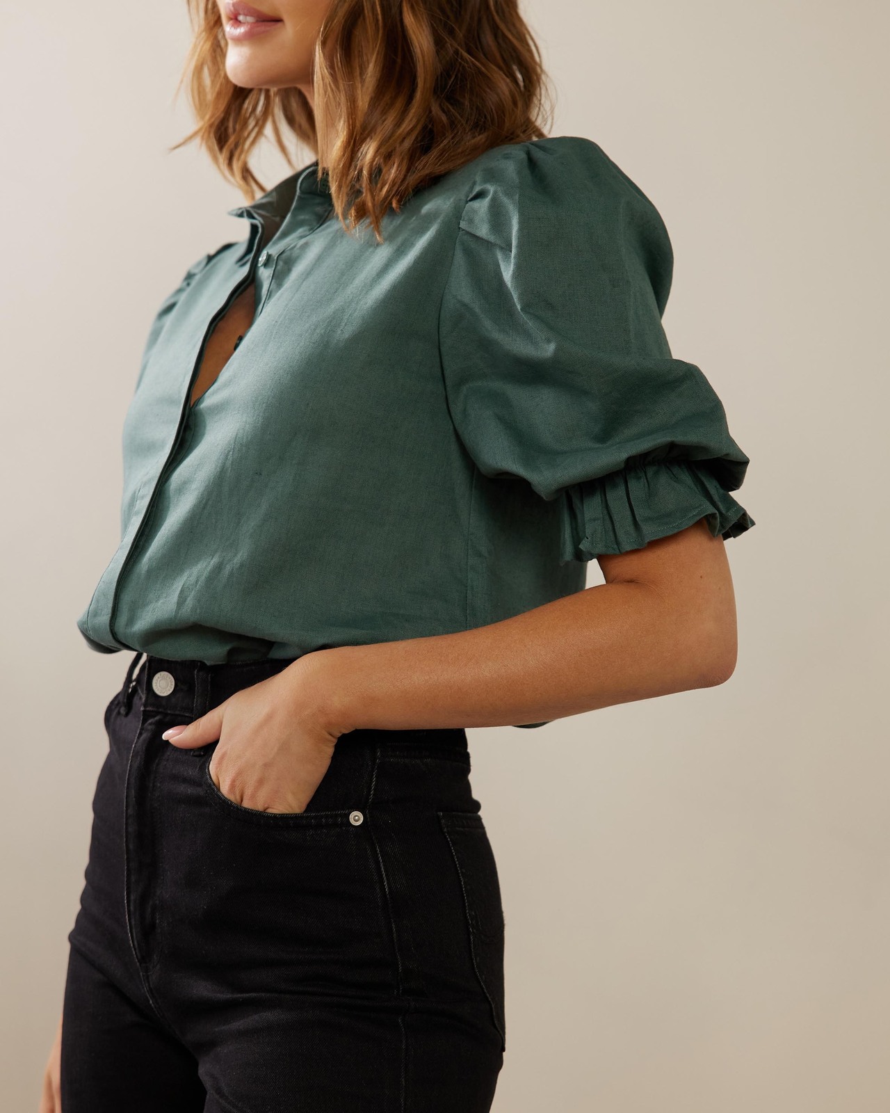 Dahlia Linen Blend Blouse