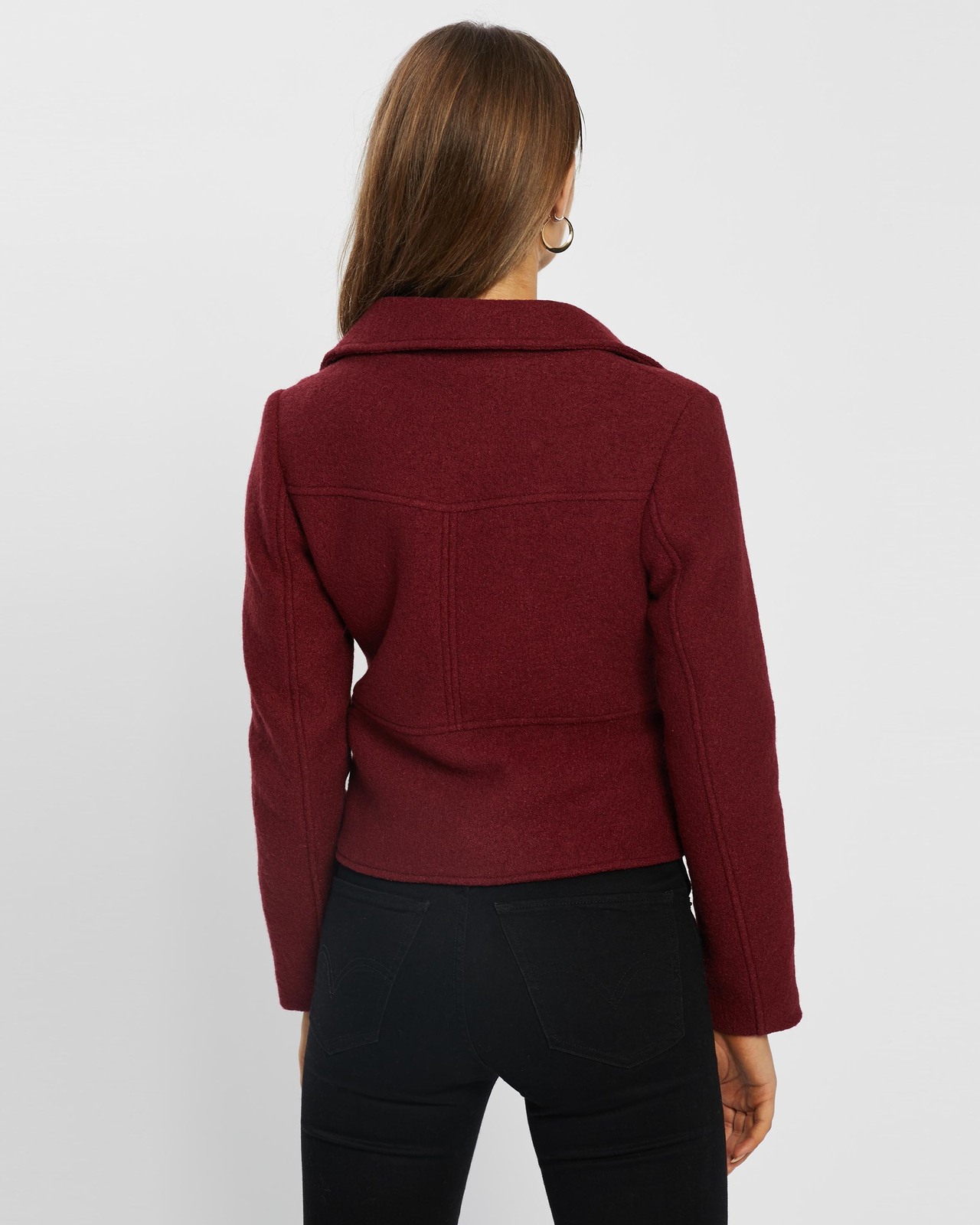 Bella Wool Blend Boucle Biker Jacket
