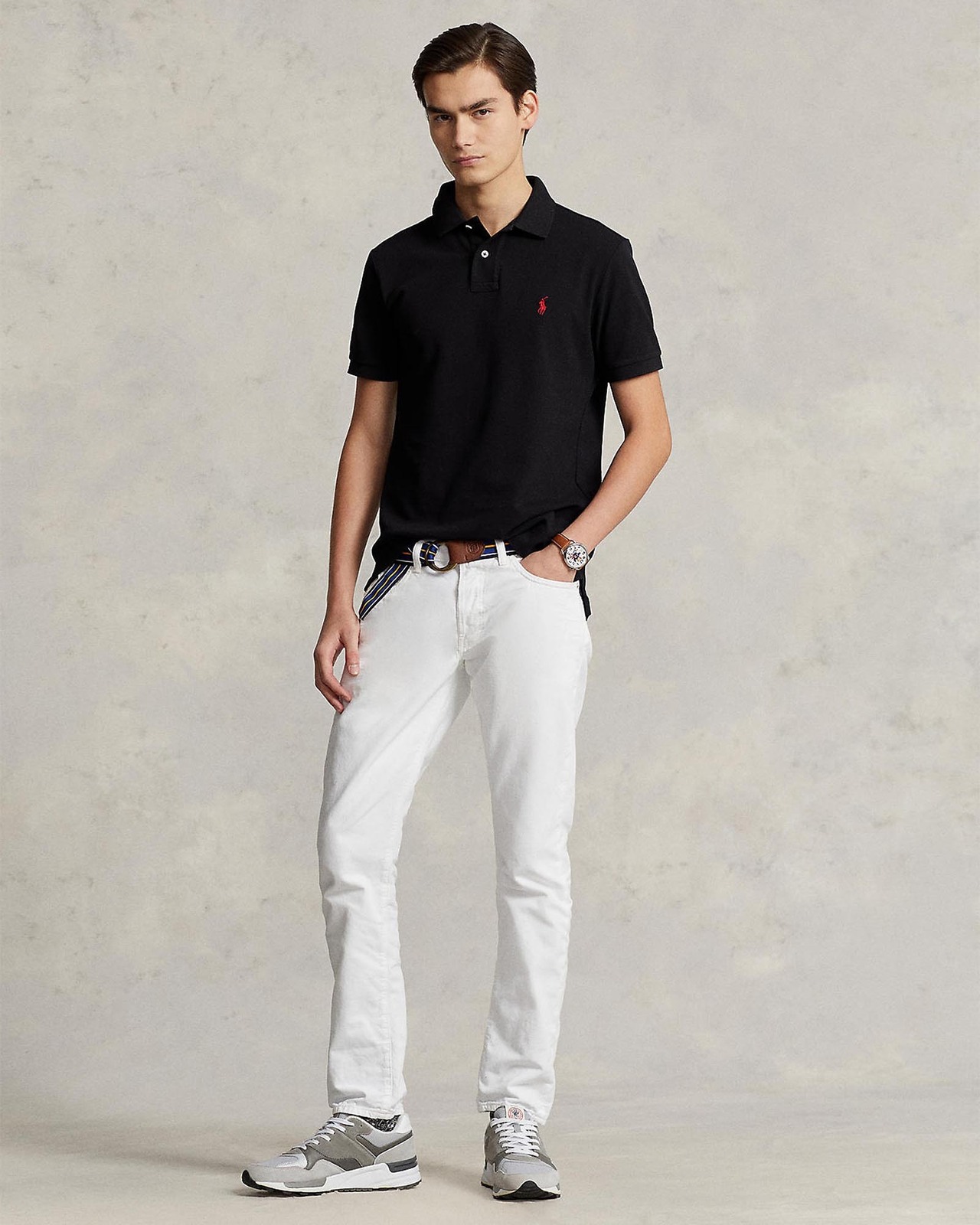 Custom Slim Fit Mesh Polo