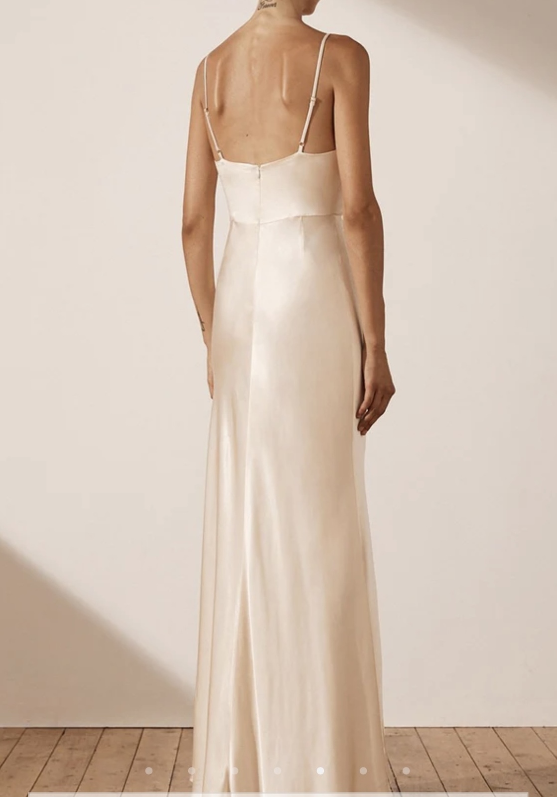 la lune asymmetrical bias cowl mini dress cream Rent Shona Joy La Lune Asymmetric Midi Dress Cream main image 0