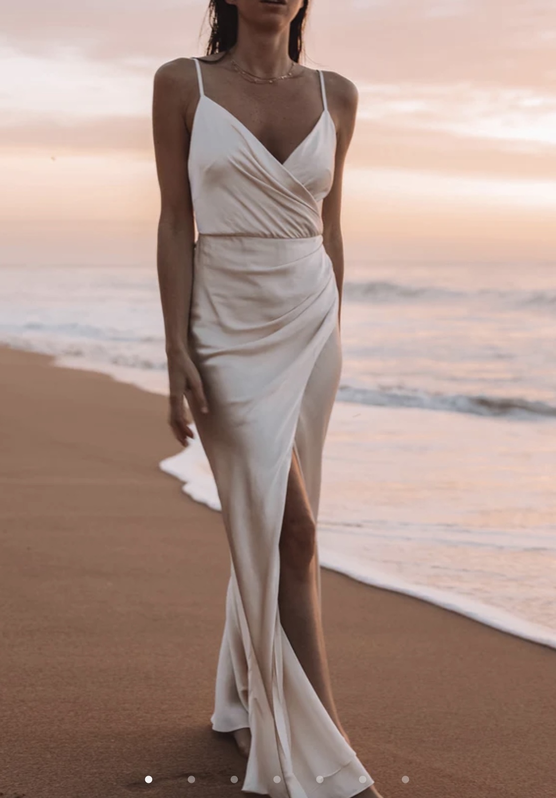 Shona Joy LA LUNE CROSS DRAPED MAXI DRESS - CREAM - AirRobe