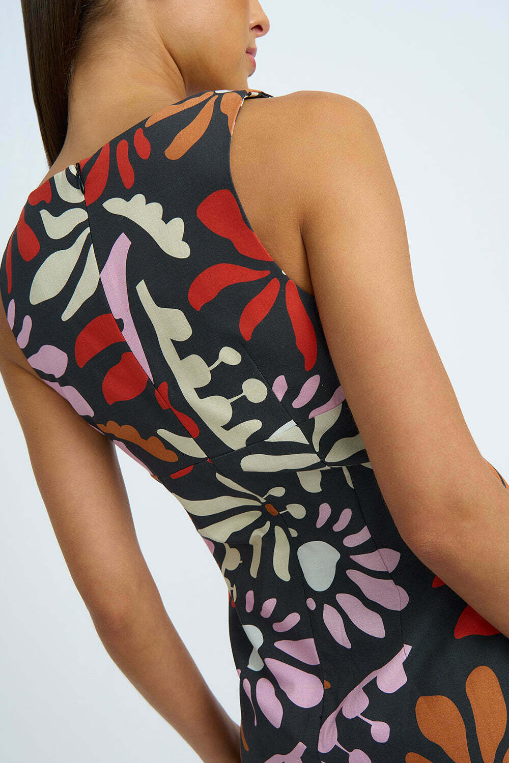 Dandy Breeze V Front Mini Dress - Black Multi