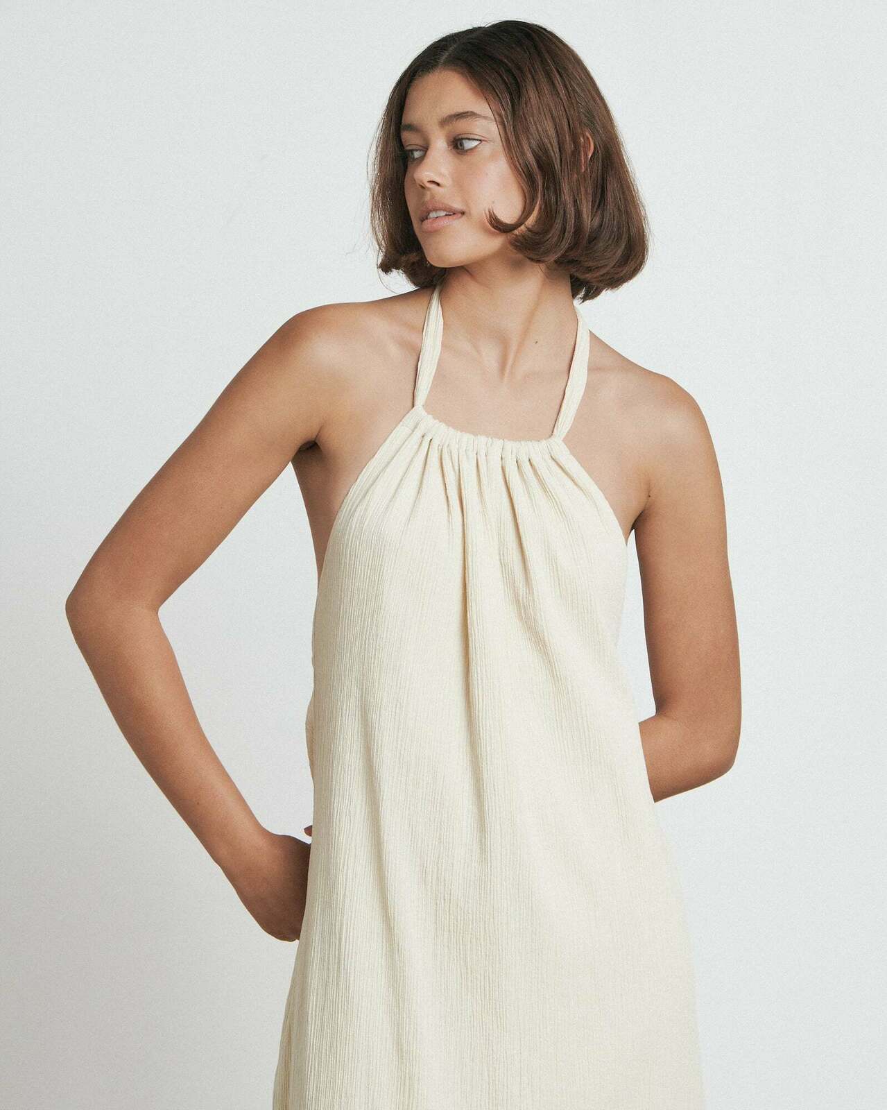 The Crinkle Halter Dress