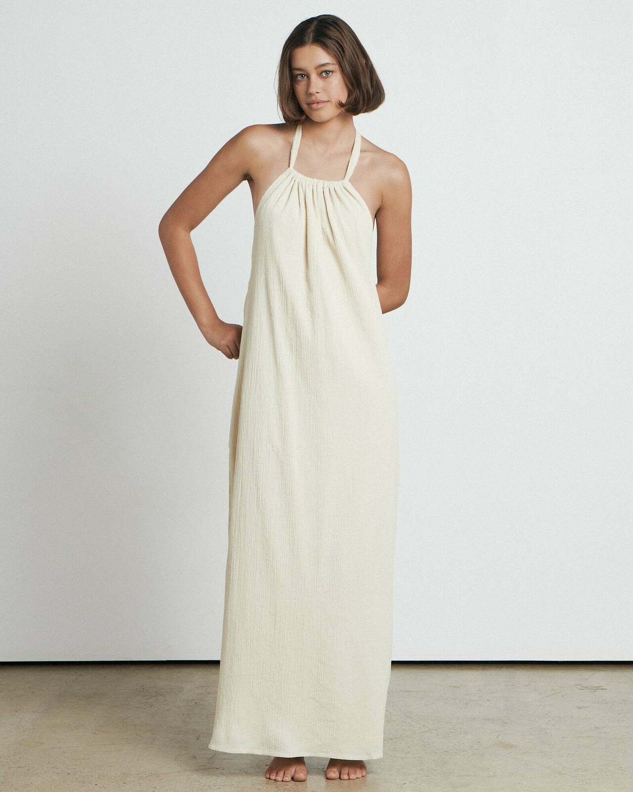 The Crinkle Halter Dress