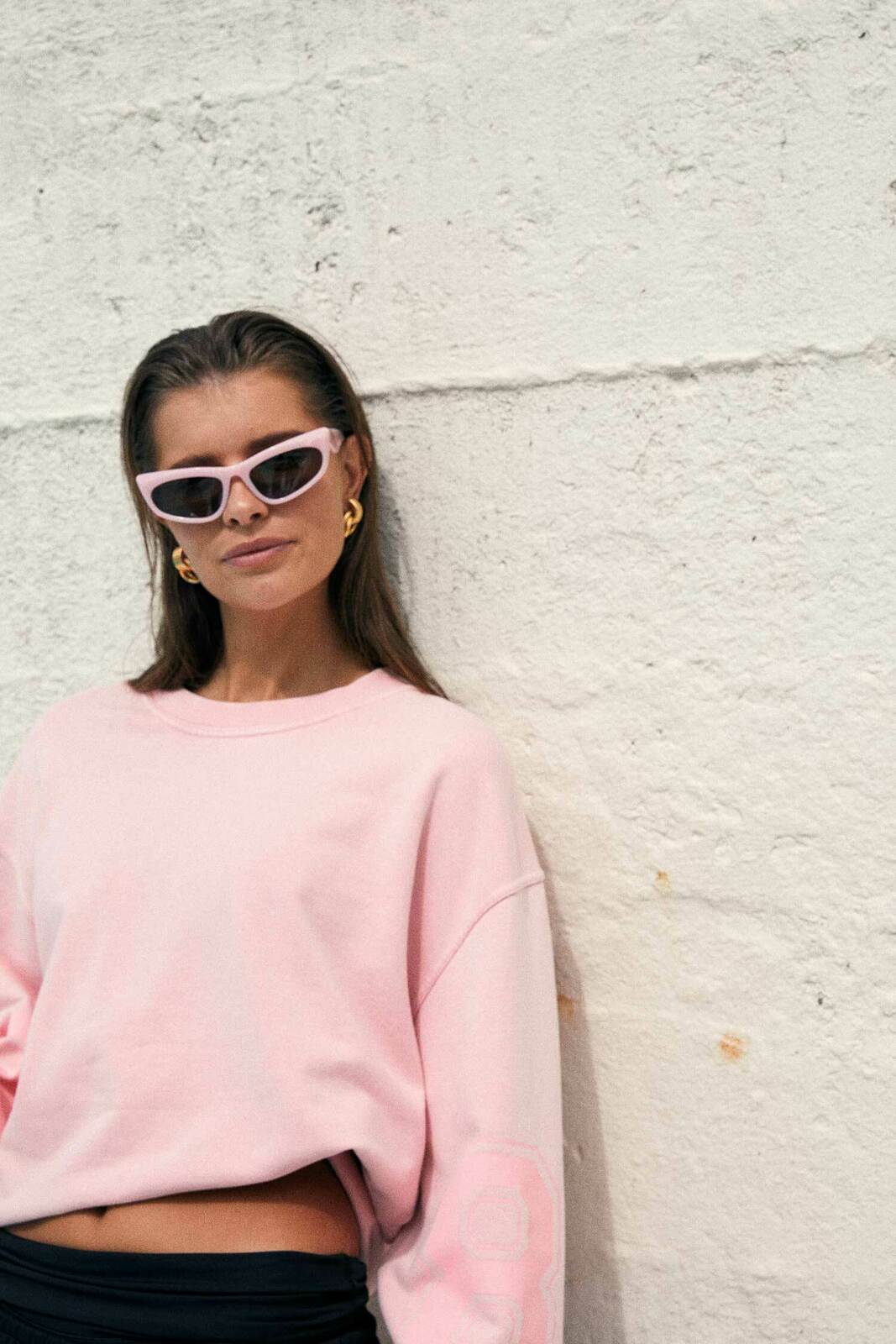 BACKFIELD SWEATER IN FLAMINGO PINK