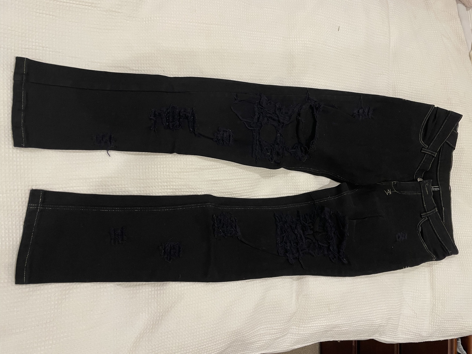 Black ripped jeans