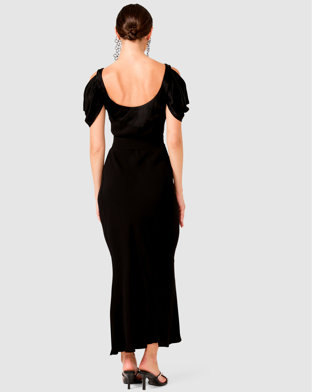 green emerald velvet dress Lenora Maxi Evening Dress in Black Gold main image 1