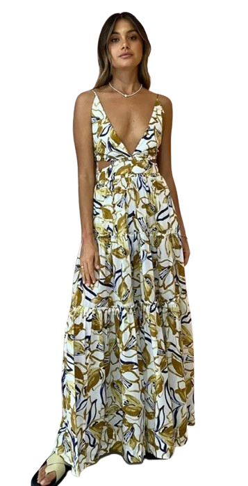 soft knit midi dress SEROYA Wisteria Gown in Grey main image 0