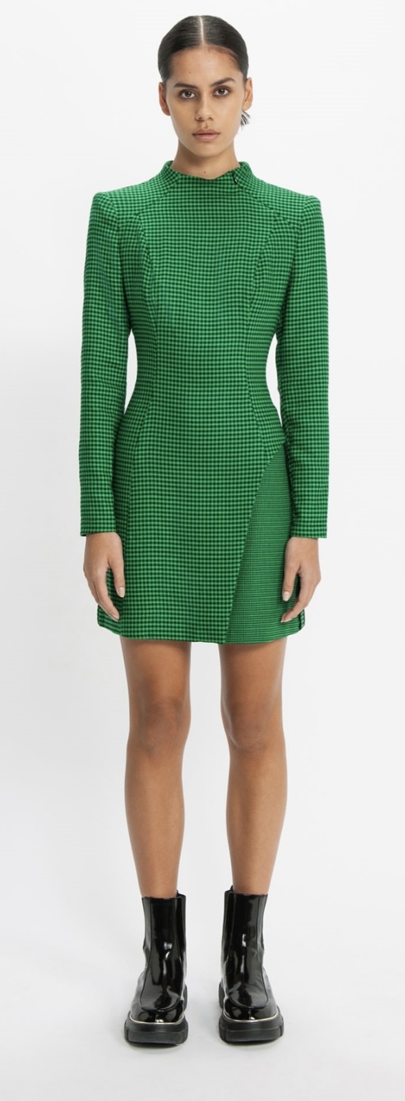 CUE Houndstooth Layered Mini Dress - AirRobe