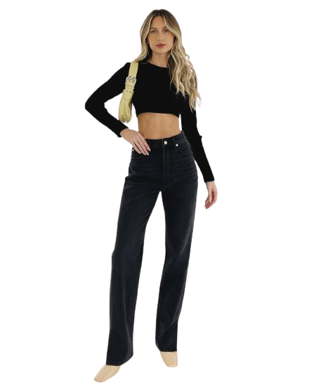 Emily High Rise Split Hem Jeans