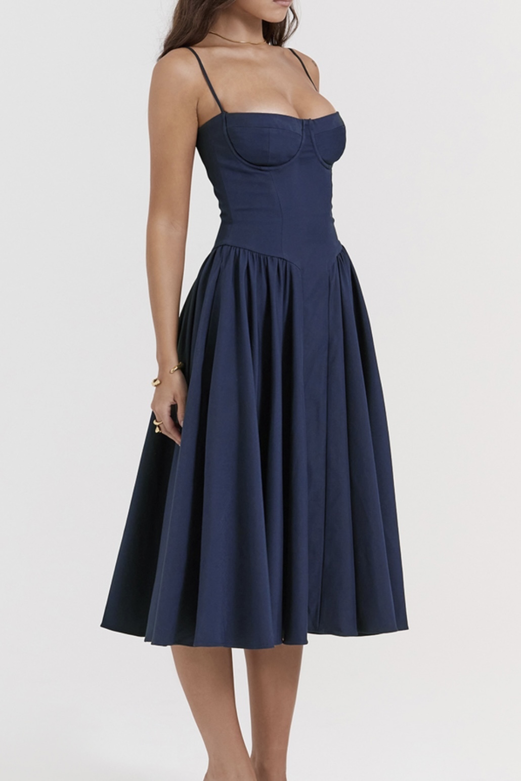 House Of CB SAMARIA FRENCH NAVY CORSET SUNDRESS AirRobe house-of-cb-samaria-french-navy-corset-sundress-airrobe