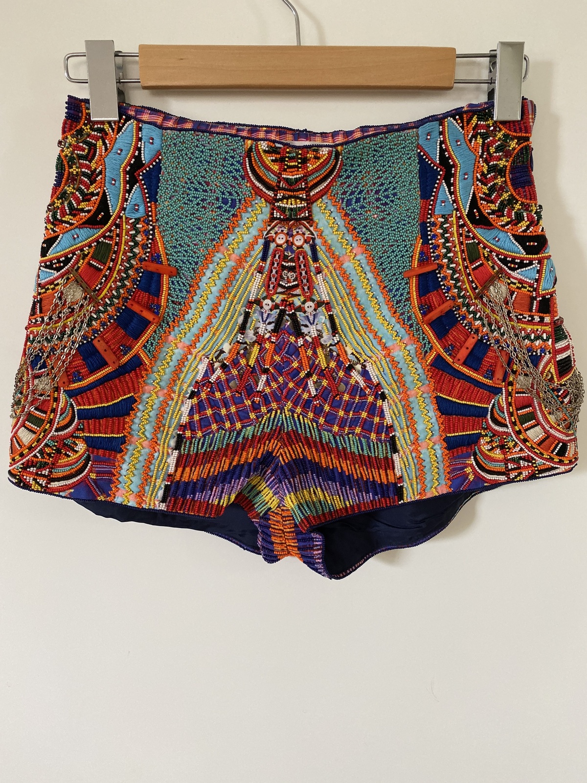 embellished beaded shorts