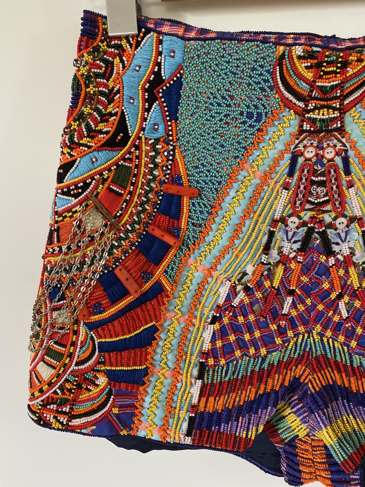 embellished beaded shorts