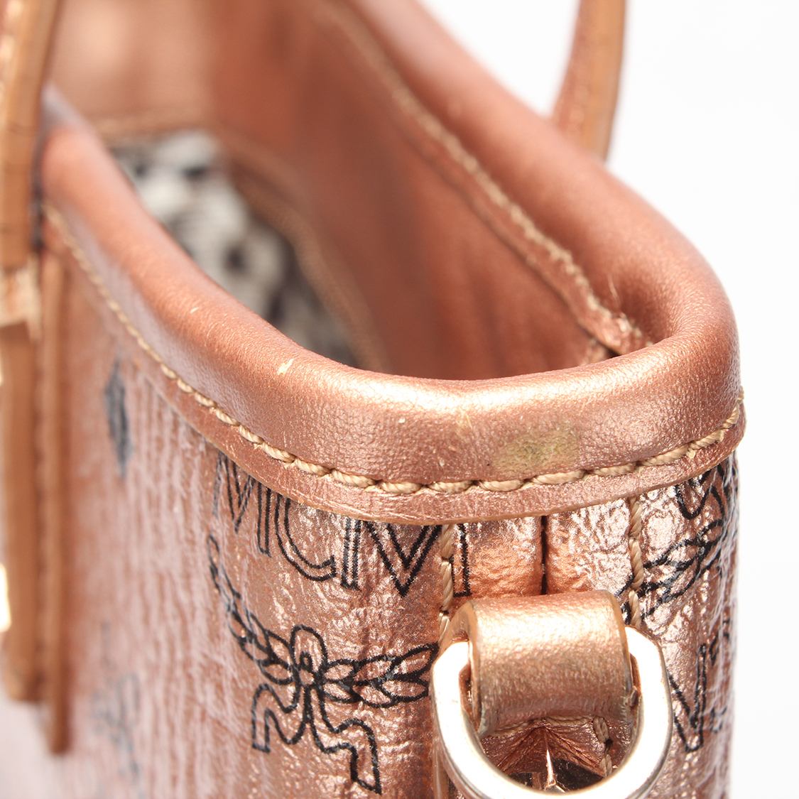 MCM Metallic Visetos Mini Anya Tote AirRobe