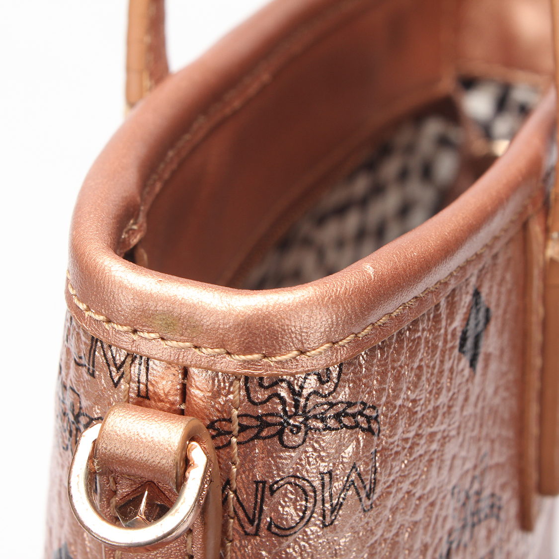 MCM Metallic Visetos Mini Anya Tote AirRobe