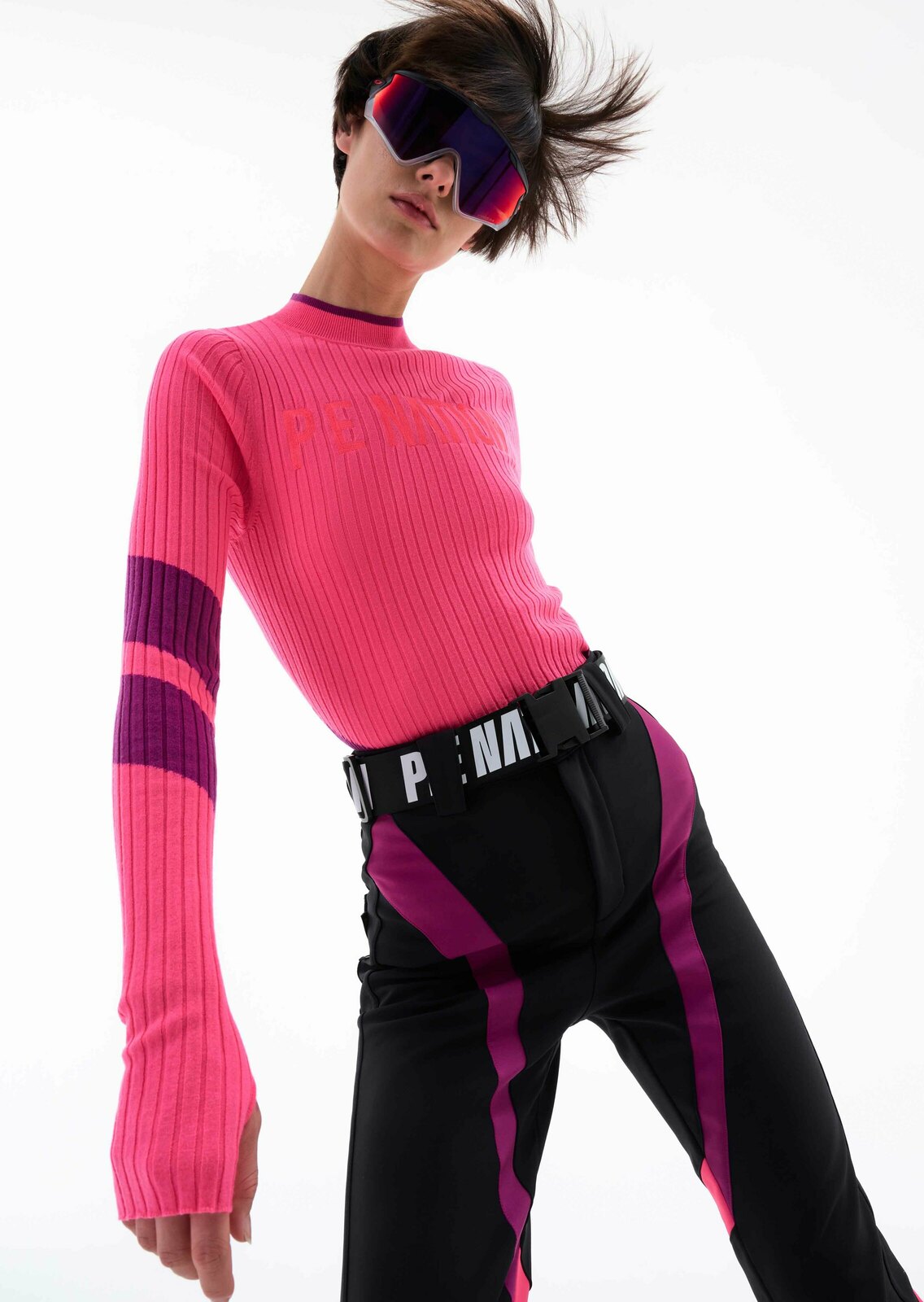 CHAMONIX LS KNIT TOP IN BRIGHT PINK