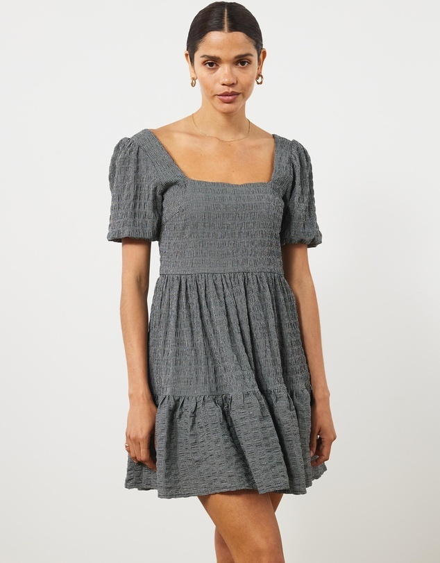 Peony Gingham Mini Dress