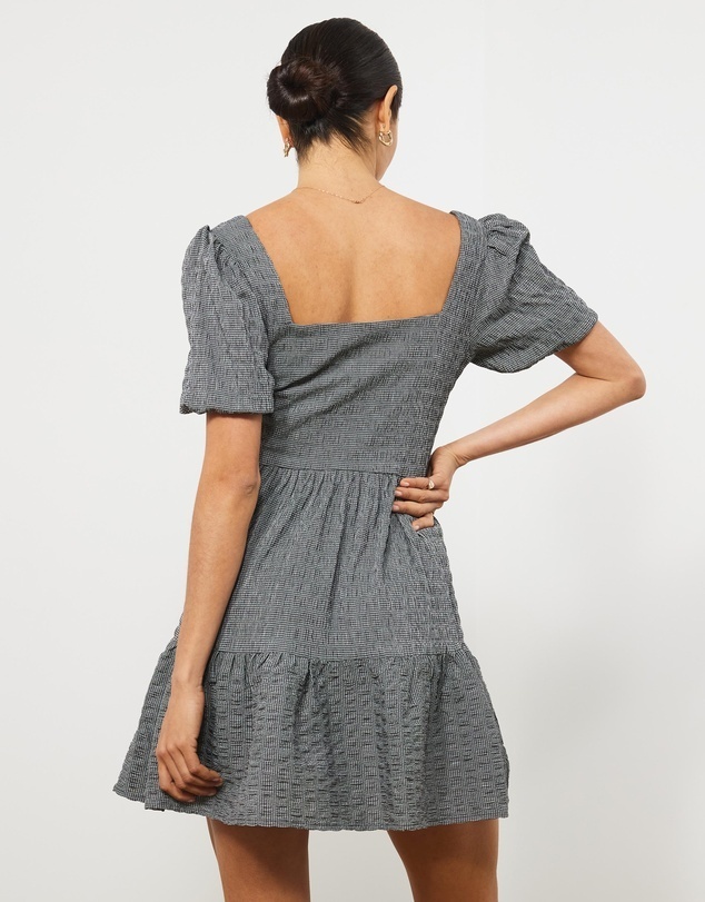 Peony Gingham Mini Dress