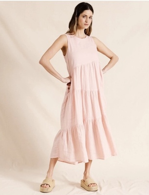 piper asymmetrical midi dress Piper Eyelet Midi Dress — Off White Floral main image 1