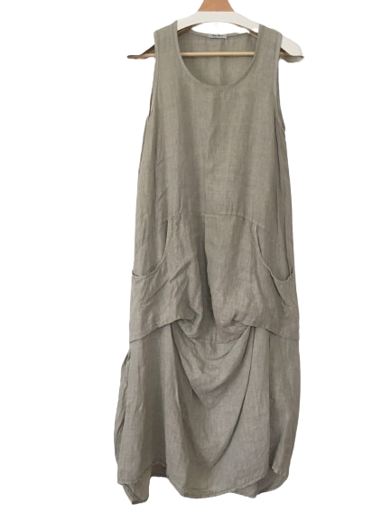 Talia Benson Sleeveless Linen Maxi Dress - AirRobe