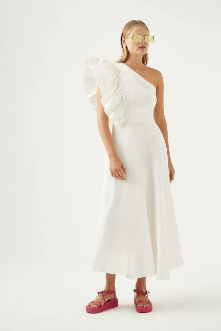 Aje. Bonjour Asymmetric Midi Dress - AirRobe