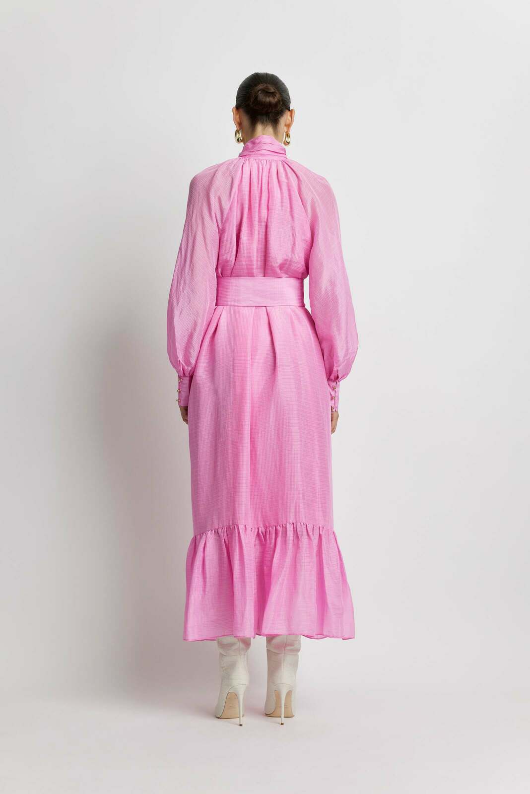 Sunset Lover Sunset Full Length Dress - Pink - AirRobe