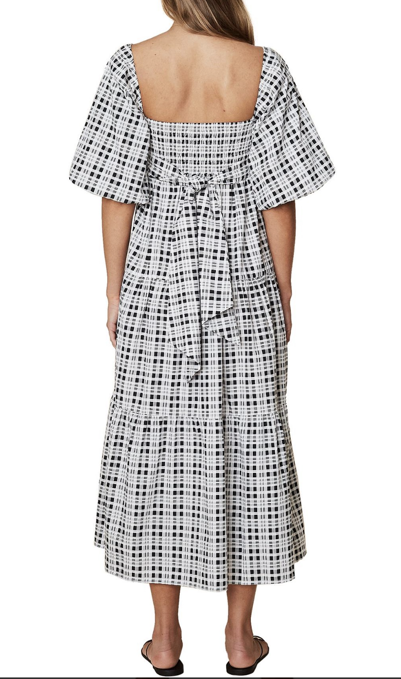 Kiona Midi Dress Milana Check Print