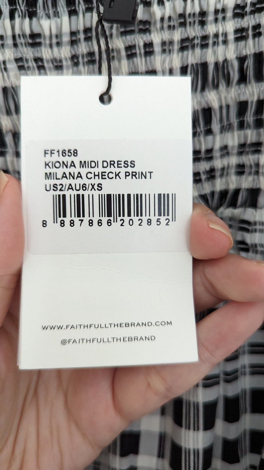 Kiona Midi Dress Milana Check Print