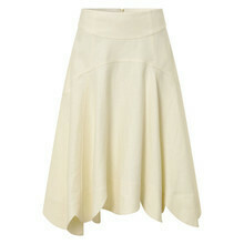 Scallop Midi Skirt Soft Cream