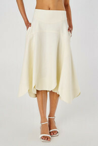 Scallop Midi Skirt Soft Cream