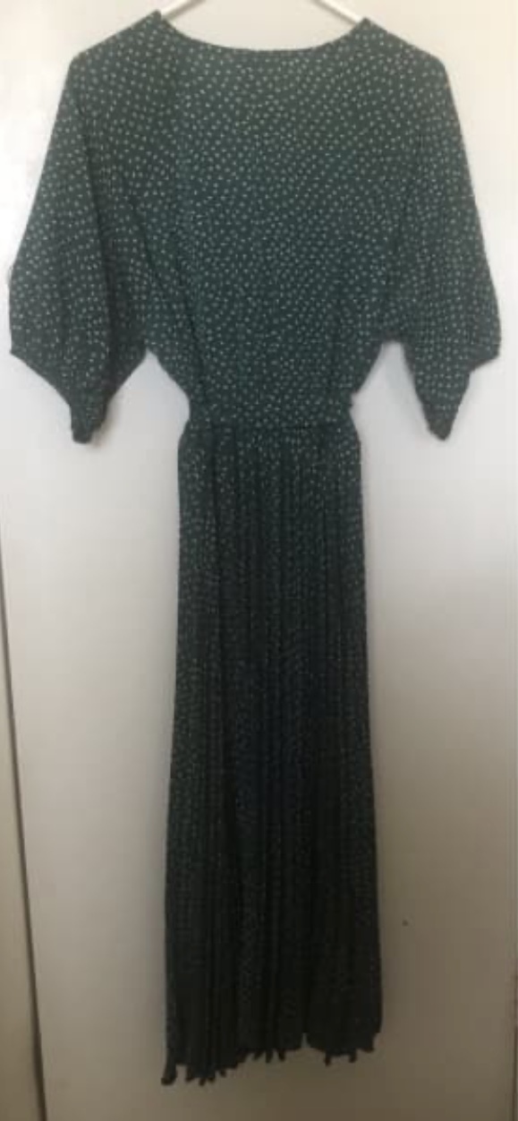 NWT Emerald with Polka Dot Print Midi-Dress-$100
