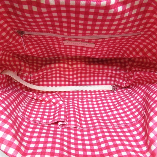 Medium Tote - Coated Canvas Gingham Pink Trim