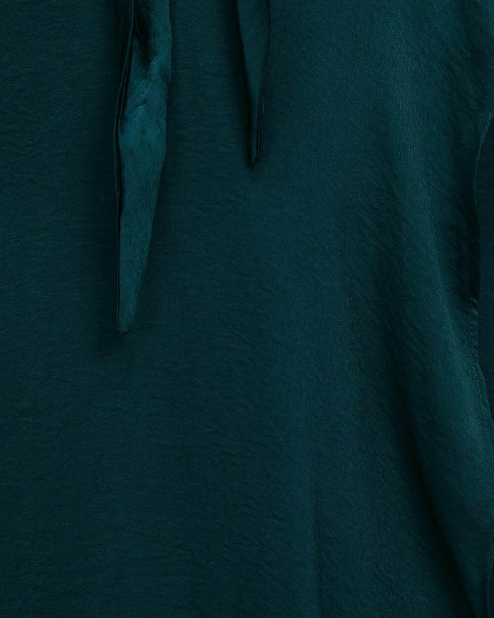 NWT Green Silky Midi-Dress with Tie Detail Neckline & Flowy Wrap Skirt