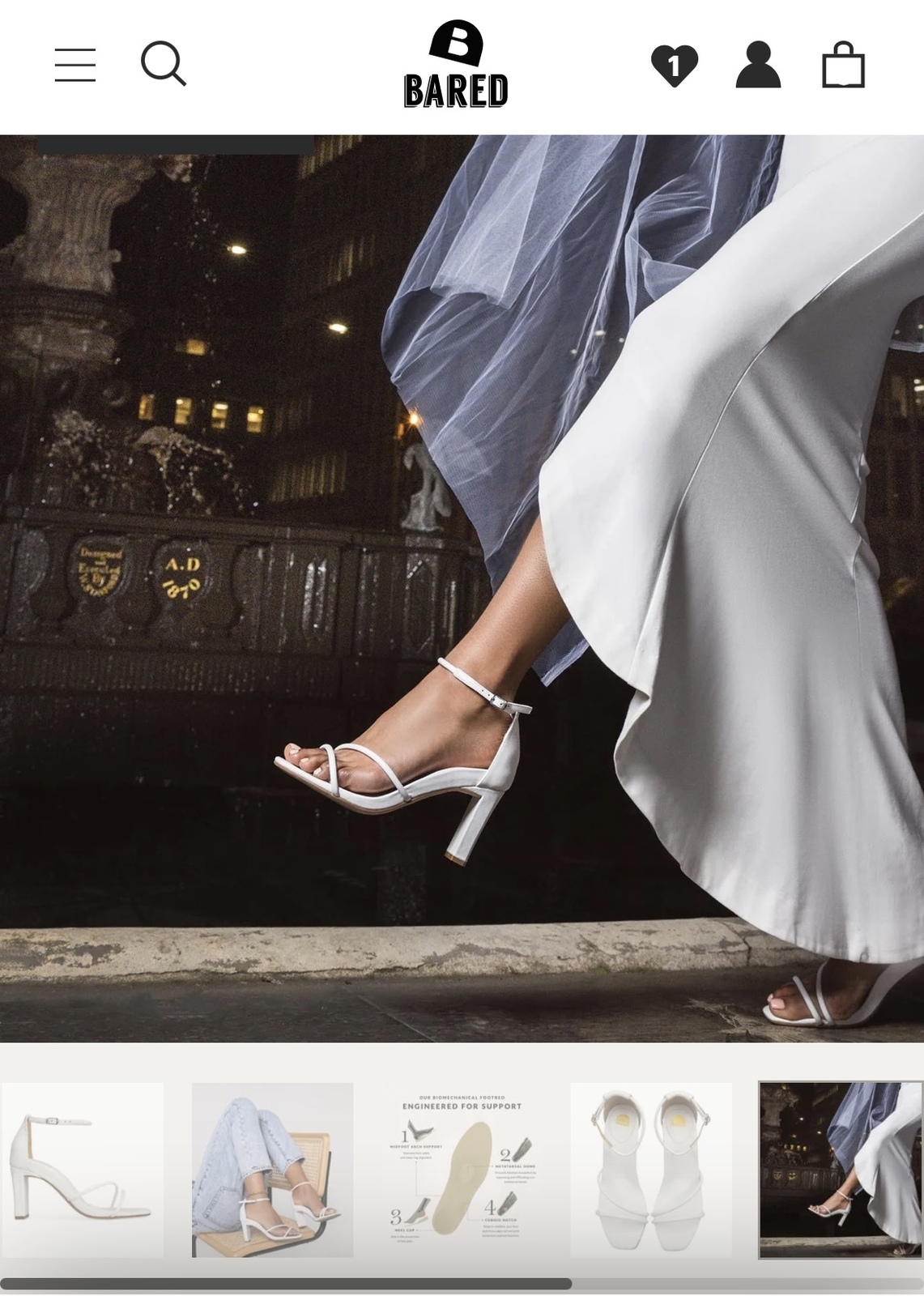 High Heels Bared Footwear Sale Bared Swift White Heels