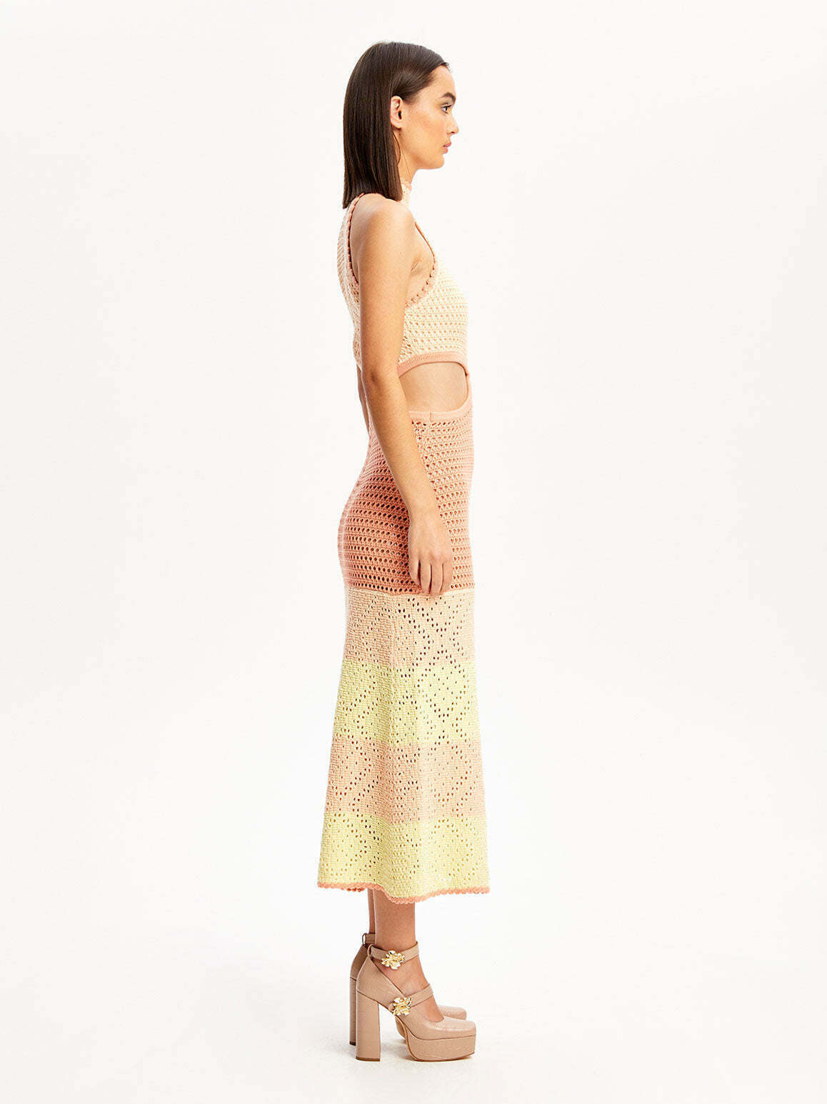 BNWT TEA ROSE SALTY KISSES MIDI DRESS - SIZE 8 AU/4 US (RRP $550)