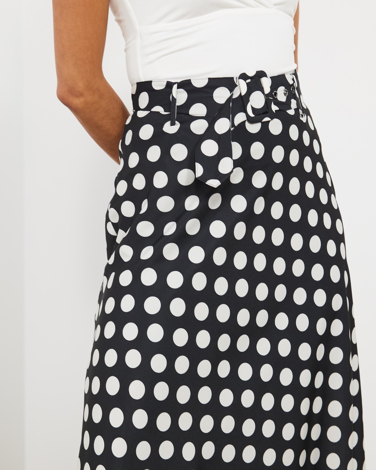 Bode Belted Midi Skirt