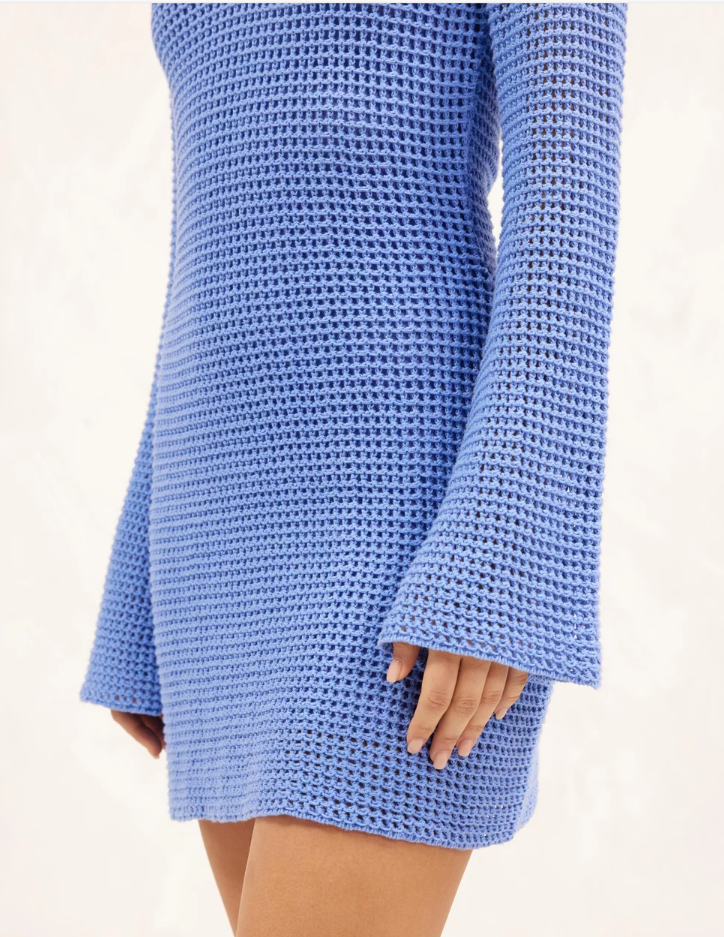 Organic Cotton Openwork Mini Dress