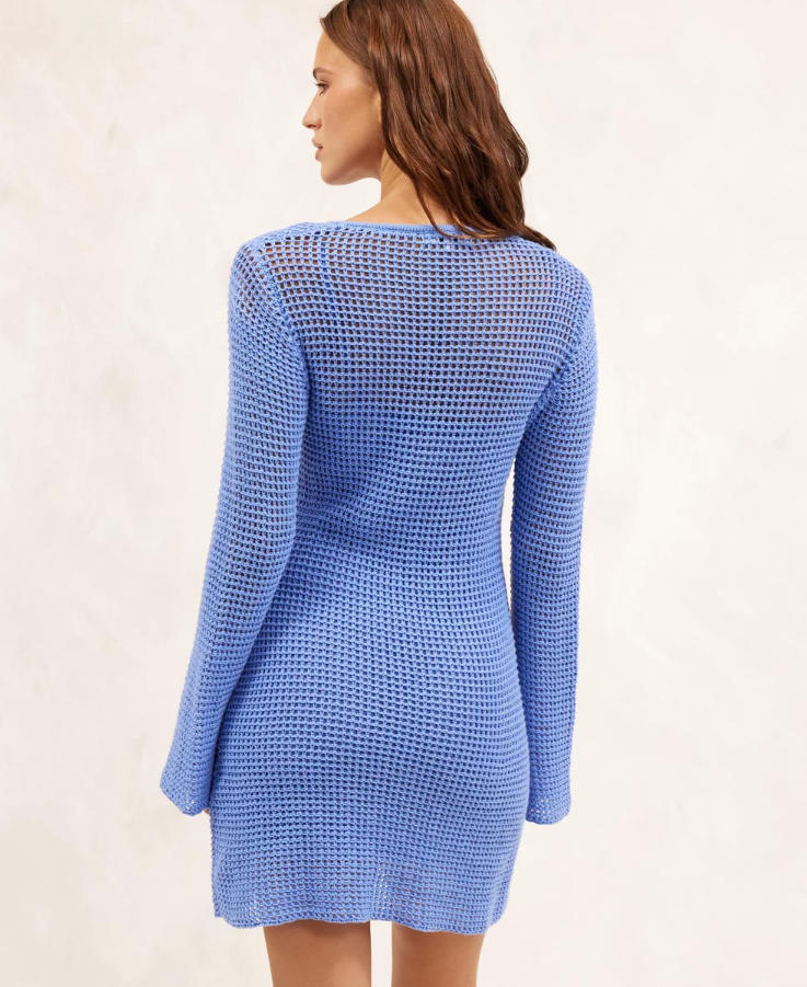 Organic Cotton Openwork Mini Dress