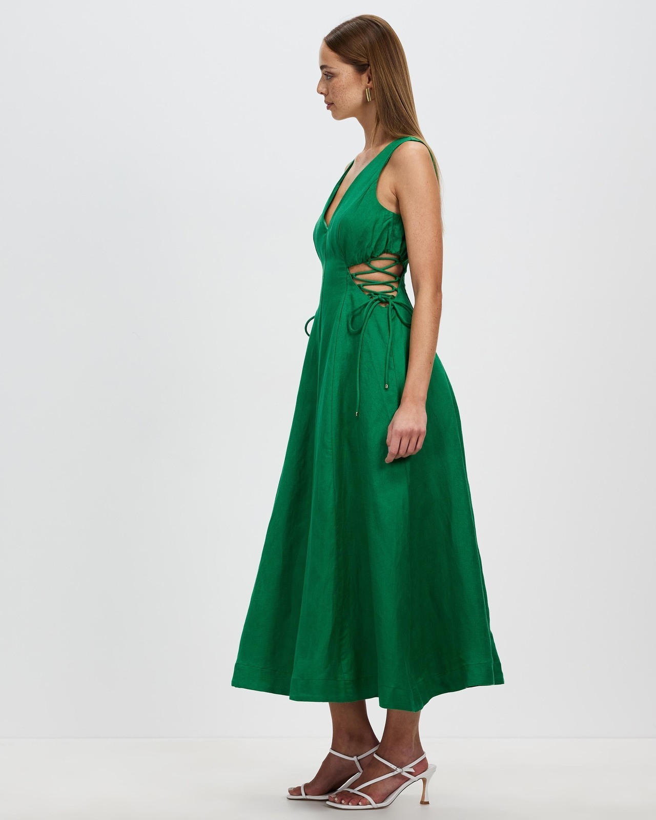 knee length dresses for ladies Mon Renn Surreal Midi Dress in Surreal Blue  Coco & Lola