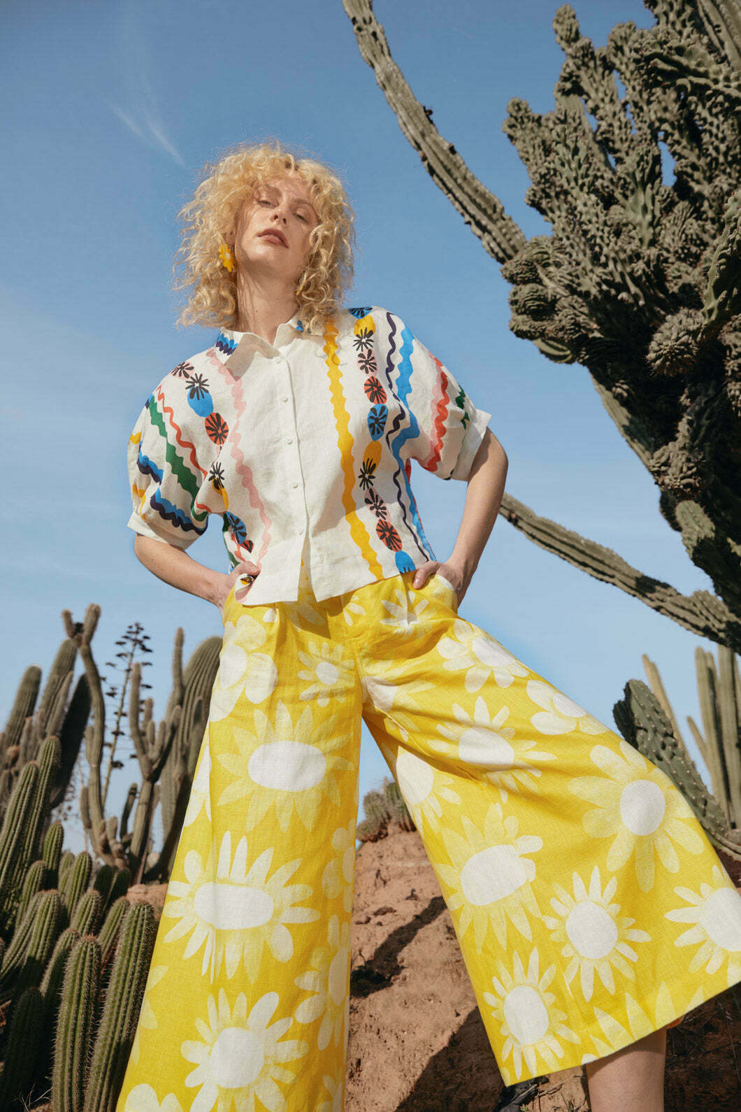 Flowering Yellow Culotte
