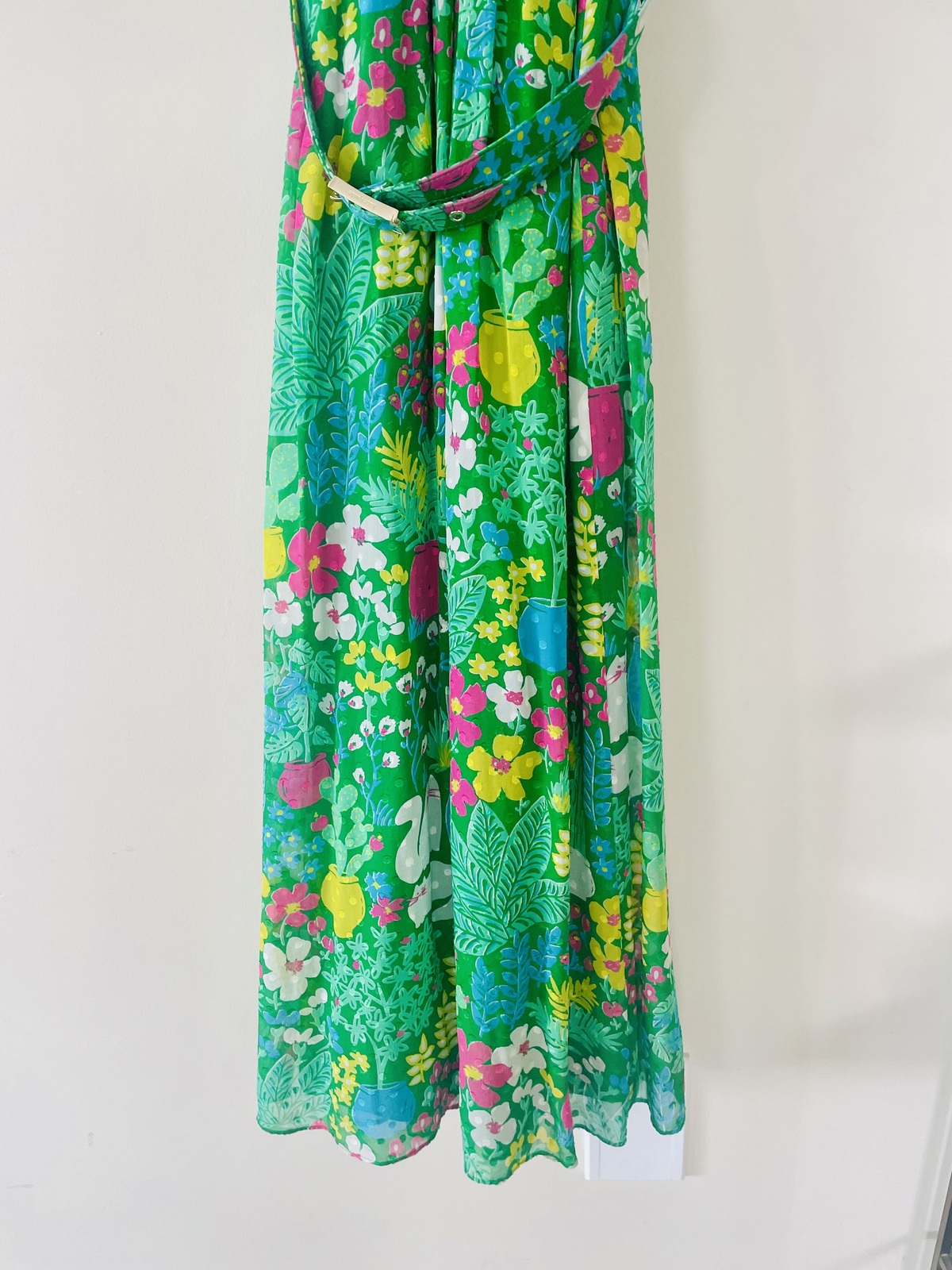 Kate Spade Garden Posy Silk Dress In Desert Palm - AirRobe