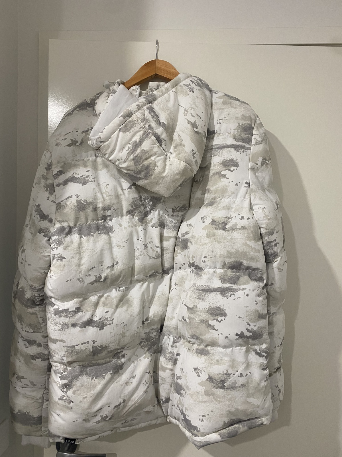 LSKD Snow Camo Oversized Unisex Puffer Jacket AirRobe