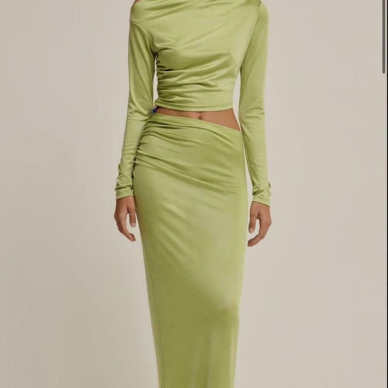 Draped Beaded Buckle Dress AU 12