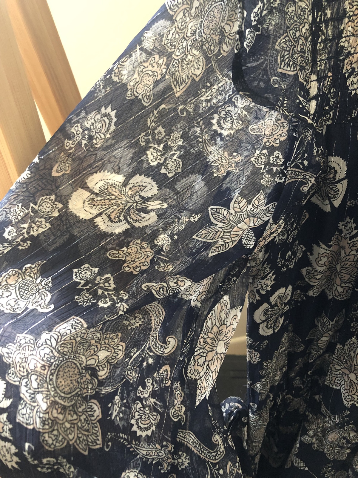 Lakendra shirred printed georgette midi dress