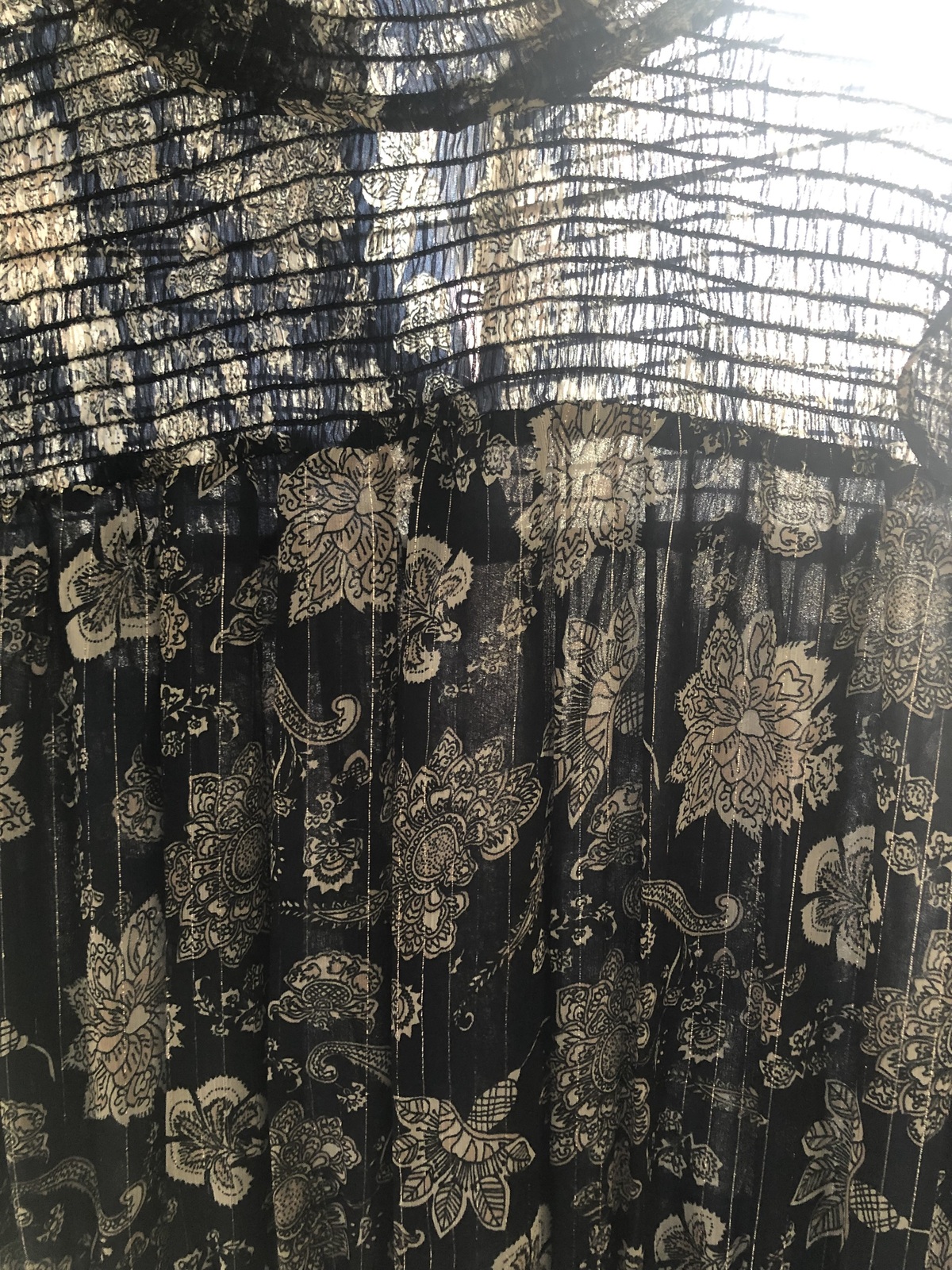 Lakendra shirred printed georgette midi dress